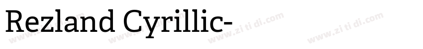 Rezland Cyrillic字体转换